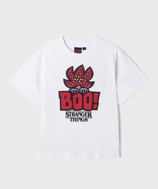 Tee-shirt col rond imprimé garçon - STRANGER THINGS vue1 - STRANGER THINGS - GEMO