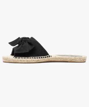Mules ouvertes femme avec noeud sur le dessus et semelle corde vue3 - GEMO (CASUAL) - GEMO