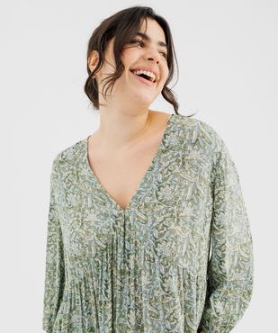 Robe imprimée à manches courtes femme grande taille vue2 - GEMO (G TAILLE) - GEMO