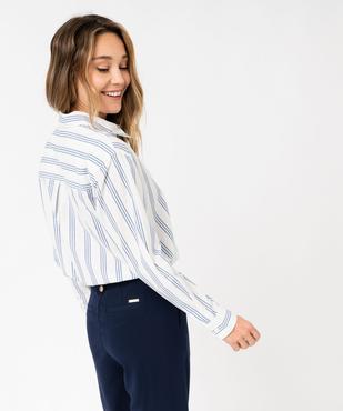 Chemise rayée en coton femme - LuluCastagnette vue4 - LULU CASTAGNETT - GEMO