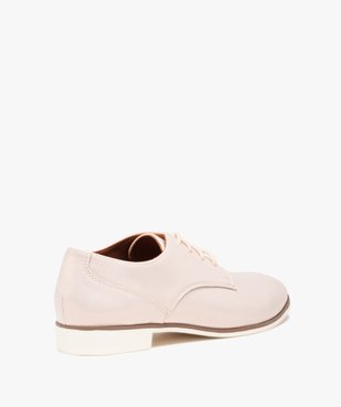 Derbies femme unis dessus brillant avec semelle fine bicolore vue5 - GEMO (CASUAL) - GEMO