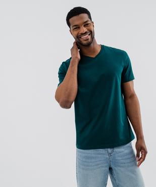 Tee-shirt à manches courtes et col V homme vue1 - GEMO 4G HOMME - GEMO