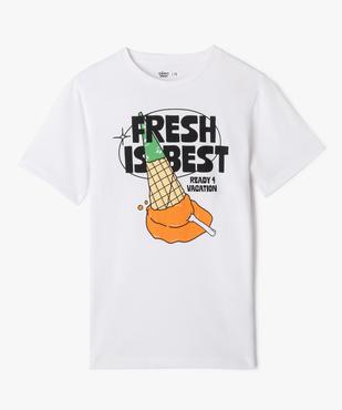 Tee-shirt manches courtes en coton imprimé garçon vue5 - GEMO 4G GARCON - GEMO