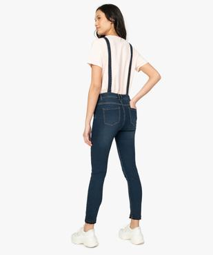 Salopette en jean pour femme coupe slim vue3 - GEMO (JEAN) - GEMO