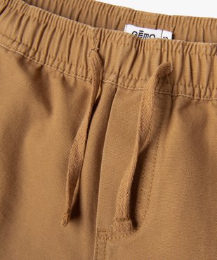 Bermuda cargo regular en coton avec taille ajustable garçon vue2 - GEMO (JUNIOR) - GEMO