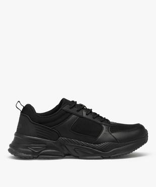 Baskets homme style running unies multi-matières vue1 - GEMO (SPORTSWR) - GEMO