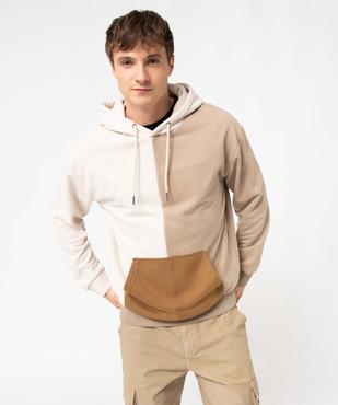 Sweat homme tricolore à capuche vue2 - GEMO (HOMME) - GEMO