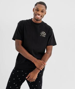 Haut de pyjama avec motif poitrine et dos mixte vue8 - GEMO 4G FEMME - GEMO