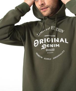 Sweat à capuche en molleton imprimé homme vue4 - PREMIER PRIX BY GEMO - GEMO