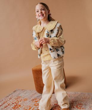 Chemise rayée avec grand col Claudine fille vue6 - GEMO (ENFANT) - GEMO