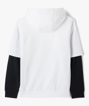 Sweat à capuche effet 2 en 1 garçon vue5 - GEMO (JUNIOR) - GEMO
