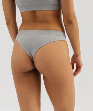 Tanga en maille côtelée femme vue3 - GEMO(HOMWR FEM) - GEMO