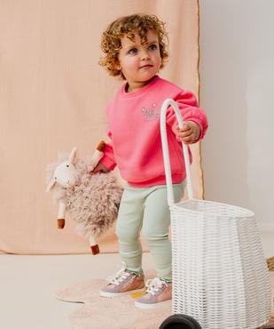 Sweat imprimé à manches bouffantes bébé fille vue5 - GEMO 4G BEBE - GEMO