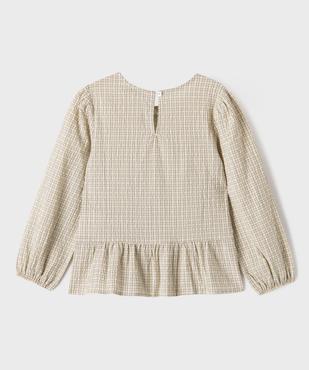 Chemise à carreaux col rond fille vue3 - GEMO (ENFANT) - GEMO
