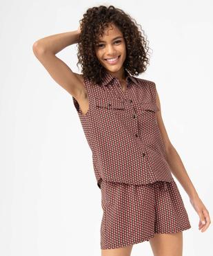 Blouse femme sans manches avec épaulettes vue1 - GEMO(FEMME PAP) - GEMO