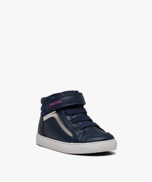 Baskets bébé fille mid-cut unies à scratch - Geox vue2 - GEOX - GEMO