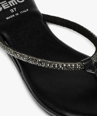 Sandales femme plates à entre-doigts couvert de strass vue6 - GEMO (CASUAL) - GEMO
