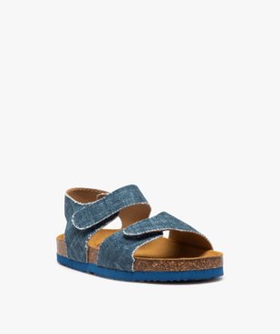 Sandales garçon à brides scratch unies vue2 - GEMO (ENFANT) - GEMO