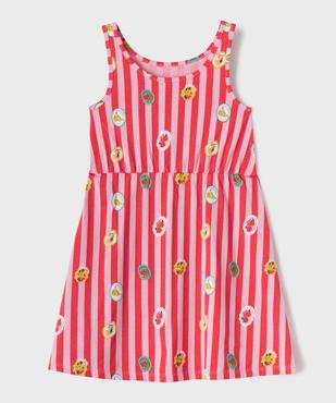 Robe sans manches en jersey de coton imprimé fille vue3 - GEMO 4G FILLE - GEMO