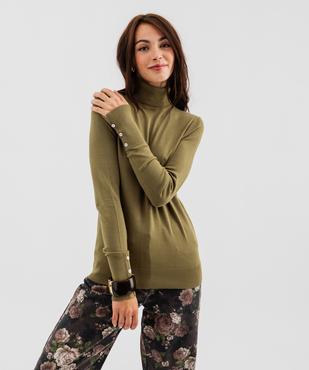Pull à col roulée en maille fine femme vue5 - GEMO 4G FEMME - GEMO