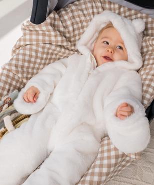 Combinaison pilote en fourrure imitation à capuche bébé vue6 - GEMO(BB COUCHE) - GEMO