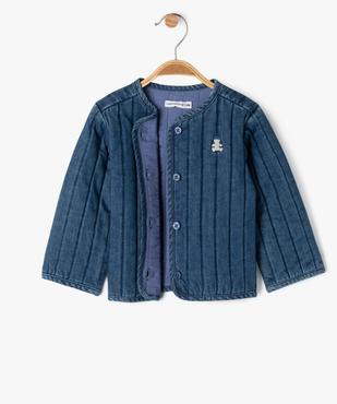 Veste matelassée en denim bébé fille - LuluCastagnette vue4 - LULUCASTAGNETTE - GEMO