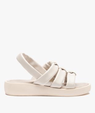 Sandales femme à semelle épaisse et brides matelassées vue1 - GEMO (CASUAL) - GEMO
