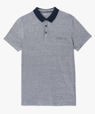 Polo manches courtes à fines rayures homme vue5 - GEMO (HOMME) - GEMO
