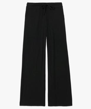 Bas de pyjama large en maille côtelée extra douce femme vue4 - GEMO 4G FEMME - GEMO