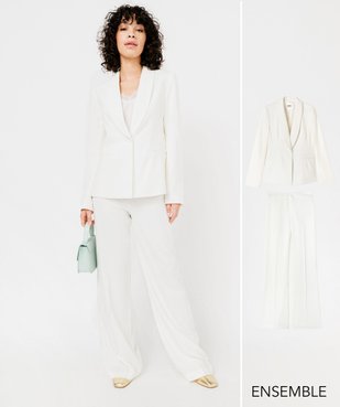 Costume pantalon blanc pour femme - GEMO