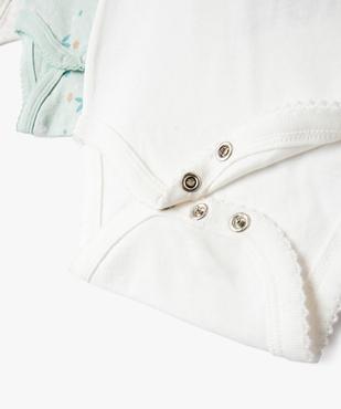 Body bébé à bretelles et motifs 100% coton biologique (lot de 3) vue3 - GEMO 4G BEBE - GEMO