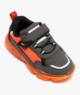 Baskets garçon jogger à scratch et semelle translucide vue5 - GEMO 4G GARCON - GEMO