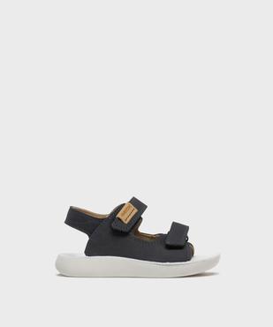 Sandales dessus cuir avec fermeture scratchs bébé garçon - Geox vue1 - GEOX - GEMO
