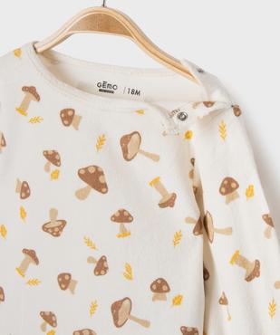 Pyjama en velours 2 pièces assorties bébé vue2 - GEMO 4G BEBE - GEMO