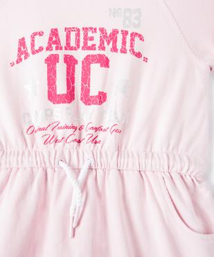 Robe fille à manches courtes look sport - Camps United vue2 - CAMPS UNITED - GEMO