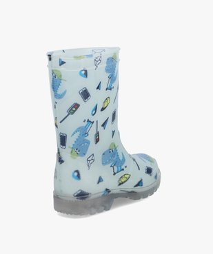 Bottes de pluie garçon imprimées streetwear dinosaures vue4 - GEMO (ENFANT) - GEMO
