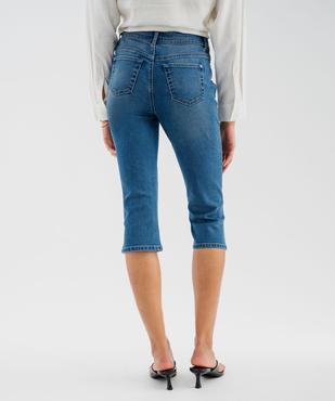 Pantacourt en jean coupe slim femme vue3 - GEMO(FEMME PAP) - GEMO