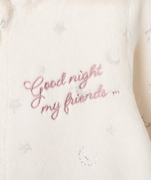 Combinaison pyjama à capuche à motifs pailletés fille vue2 - GEMO (ENFANT) - GEMO