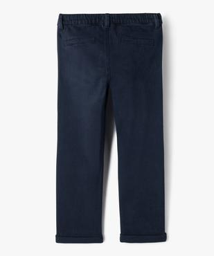 Pantalon chino coupe Regular taille élastique garçon vue3 - GEMO (ENFANT) - GEMO