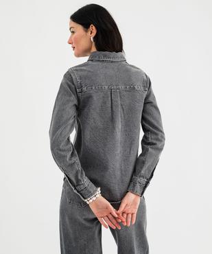 Chemise en jean en denim délavé et épais femme vue3 - GEMO 4G FEMME - GEMO