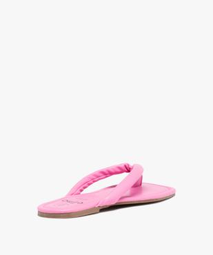 Sandales femme à entre-doigts uni matelassé vue4 - GEMO (CASUAL) - GEMO