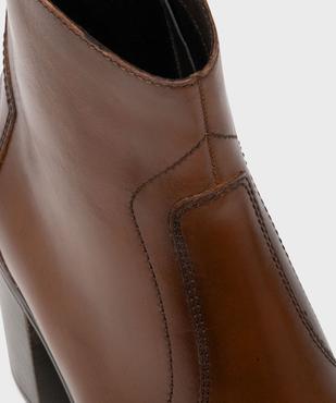 Bottines à talon dessus cuir femme - Tanéo vue6 - TANEO - GEMO