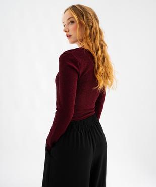Tee-shirt scintillant col V femme vue5 - GEMO(FEMME PAP) - GEMO