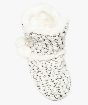 Chaussons bottes en maille fantaisie vue5 - GEMO(HOMWR FEM) - GEMO