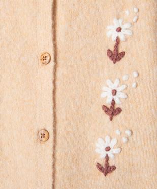 Gilet col rond à motifs fleuris bébé fille vue2 - GEMO 4G BEBE - GEMO