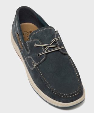 Chaussures bateau dessus cuir homme - Tanéo vue5 - TANEO GEMO FOR GOOD - GEMO