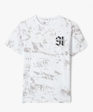 Tee-shirt manches courtes en coton imprimé garçon vue1 - GEMO (JUNIOR) - GEMO