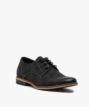 Derbies homme unis en matière mate vue2 - GEMO(URBAIN) - GEMO