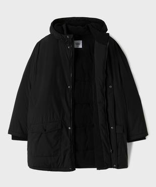 Manteau à capuche déperlant doublé polaire garçon vue3 - GEMO 4G GARCON - GEMO