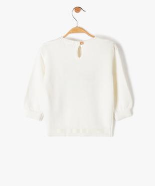 Pull bébé fille en maille douce à motif peluche vue3 - GEMO(BEBE DEBT) - GEMO